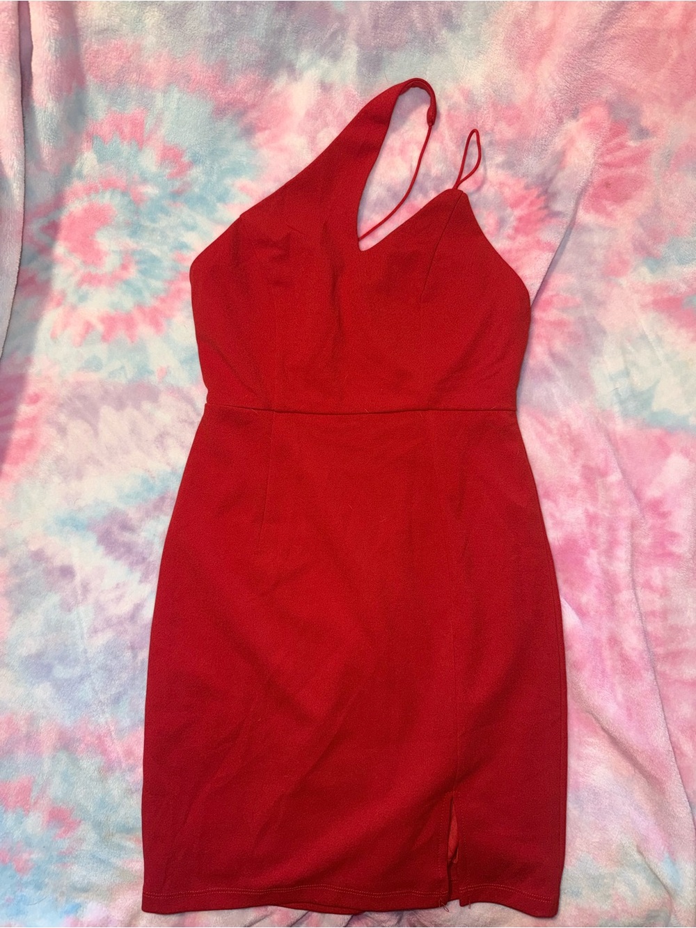 Hello Molly Red One-Shoulder Bodycon Dress